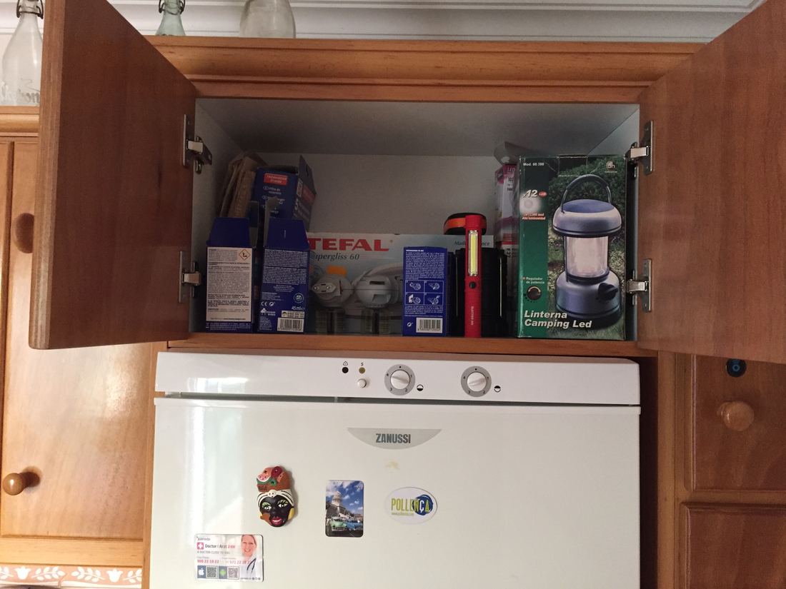 Schrank über dem Kühlschrank