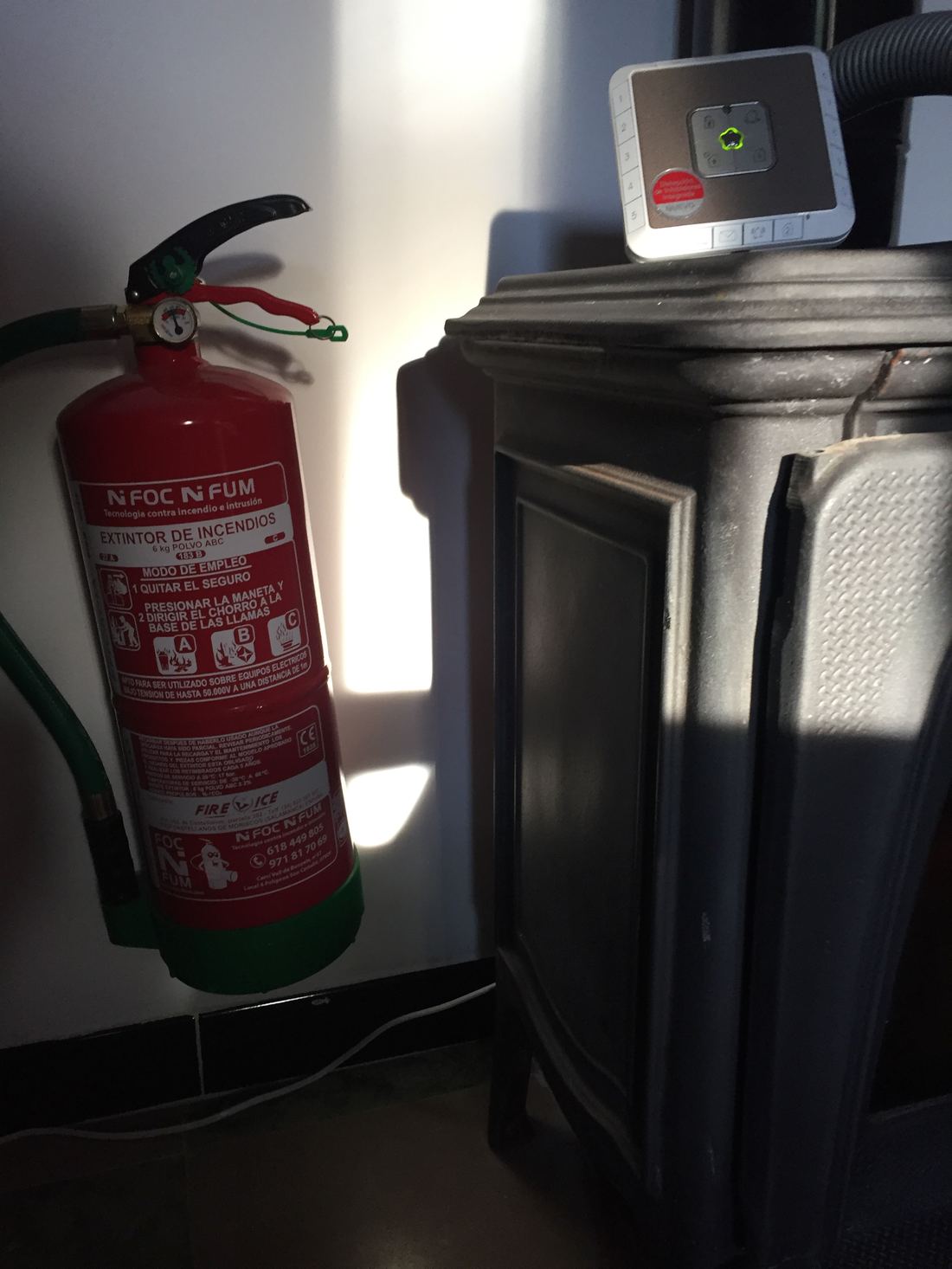 Feuerlöscher im Wohnzimmer